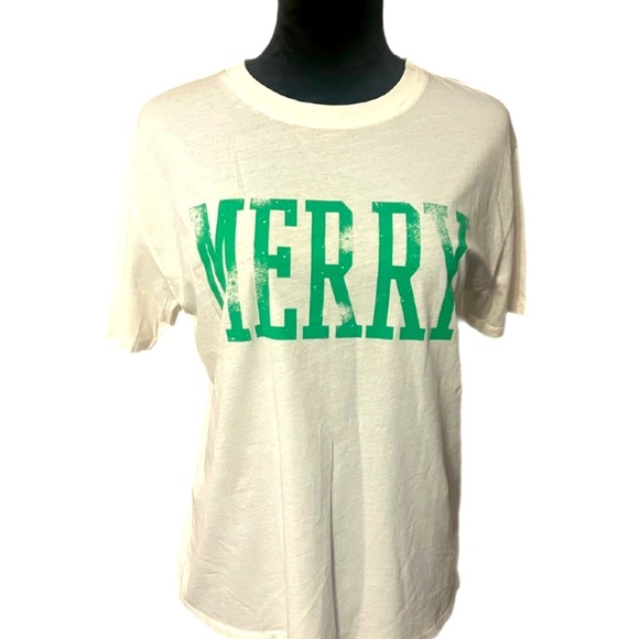 NWT Z Supply ‘Merry’ Boyfriend Tshirt- Small - Picture 1 of 4
